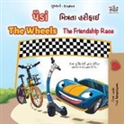 Kidkiddos Books, Inna Nusinsky - The Wheels The Friendship Race (Gujarati English Bilingual Book for Kids)