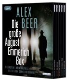 Alex Beer, Cornelius Obonya - August Emmerich Box - Der zweite Reiter - Die rote Frau - Der dunkle Bote - Das schwarze Band - Der letze Tod, 5 Audio-CD, 5 MP3 (Hörbuch)