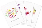 Groh Verlag - Blumensamenpostkarten - Von Herzen alles Gute - Nimm dir Zeit für dich - Herzlichen Glückwunsch - Ein Strauß voll guter Wünsche
