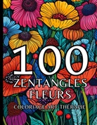 Carnet de couleur Chromathérapie - 100 zentangles fleurs