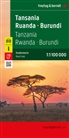freytag &amp; berndt - Tansania - Ruanda - Burundi, Straßenkarte 1:1.100.000, freytag & berndt