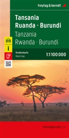 freytag &amp; berndt, freytag &amp; berndt - Tansania - Ruanda - Burundi, Straßenkarte 1:1.100.000, freytag & berndt