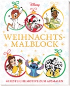 Disney - Disney: Weihnachtsmalblock: 40 festliche Motive zum Ausmalen