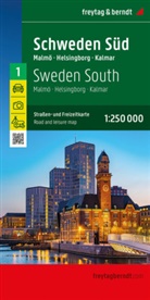 freytag &amp; berndt, freytag &amp; berndt - Schweden Süd, Straßen- und Freizeitkarte 1:250.000, freytag & berndt