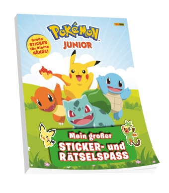 Pokémon - Pokémon Junior: Mein großer Sticker- und Rätselspaß - Activityblock mit Stickern - Große Sticker für kleine Hände!