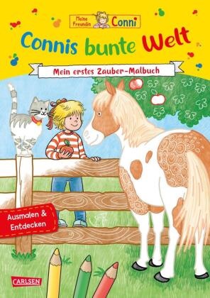 Hanna Sörensen, Ulrich Velte - Conni Gelbe Reihe (Beschäftigungsbuch): Connis bunte Welt - Mein erstes Zauber-Malbuch | Beim Ausmalen versteckte Motive, Muster und Strukturen entdecken | Geeignet für Buntstifte