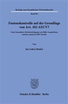 Jan-Lukas Henkst - Fusionskontrolle auf der Grundlage von Art. 102 AEUV?