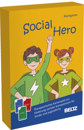 Barbara Baumgarten - Social Hero Therapeutisches Kartenspiel zur Förderung sozialer Kompetenzen für Kinder und Jugendliche. 140 Spielkarten und 16-seitiges Booklet in stabiler Box