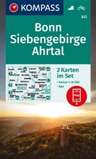 KOMPASS Wanderkarten-Set 822 Bonn, Siebengebirge, Ahrtal (2 Karten) 1:35.000