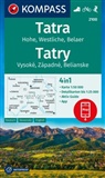 KOMPASS Wanderkarte 2100 Tatra, Hohe, Westliche, Belaer, Tatry, Vysoké, Západné, Belianske 1:50.000