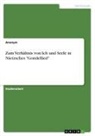 Anonymous - Zum Verhältnis von Ich und Seele in Nietzsches "Gondellied"