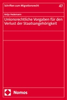 Antje Hedemann - Unionsrechtliche Vorgaben für den Verlust der Staatsangehörigkeit