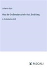 Johanna Spyri - Was die Großmutter gelehrt hat; Erzählung