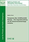 Nadine Forter - Transparenz über nichtfinanzielle Belange - Eine Gegenüberstellung mit der Konzernverantwortungsinitiative