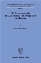Doreen Annette Geidel - Die Vertretungsmacht des Aufsichtsrates in Rechtsgeschäft und Prozess