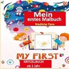 Sarah Ludwig - Kritzelbuch ab 1 Jahr :Mein erstes Malbuch Kleinkinder: Erstaunlich und Spaß Malbuch mit Tieren : Alter 1-3: Einfache Tiere zum Ausmalen und zu lernen