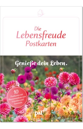 Doris Wolf - Die Lebensfreude-Postkarten. Genieße dein Leben. - Hochwertiges Postkartenbüchlein mit Klappen und Klebebindung, mit zehn unterschiedlichen Postkartenmotiven zum Raustrennen