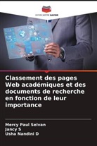Usha Nandini D, Jancy S, Mercy Paul Selvan - Classement des pages Web académiques et des documents de recherche en fonction de leur importance