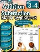 Mathflare Publishing - Addition and Subtraction Math Workbook 3rd and 4th Grade