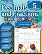 Mathflare Publishing - Decimals and Fractions Math Workbook 5th Grade