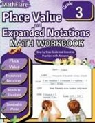 Mathflare Publishing - Place Value and Expanded Notations Math Workbook 3rd Grade
