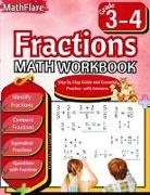 Mathflare Publishing - Fractions Math Workbook 3rd and 4th Grade