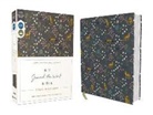 Zondervan Zondervan - NIV, Journal the Word Bible (Perfect for Note-Taking), Double-Column, Cloth over Board, Navy Floral, Red Letter, Comfort Print