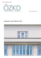 Bundesdenkmalamt - Österreichische Zeitschrift für Kunst und Denkmalpflege LXXVII, Heft 1