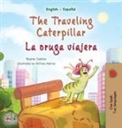 Kidkiddos Books, Rayne Coshav - The Traveling Caterpillar (English Spanish Bilingual Children's Book)