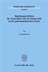 Reinhard Wurbs - Regelungsprobleme der Immunität und der Indemnität in der parlamentarischen Praxis.