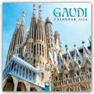 Flame Tree Publishing, Antoni Gaudi - Gaudi Wall Calendar 2024 (Art Calendar)
