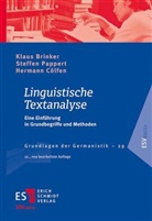 Klaus Brinker, Klaus (Prof. Dr.) Brinker, Hermann Cölfen, Steffen Pappert, Steffen (Prof. Pappert - Linguistische Textanalyse