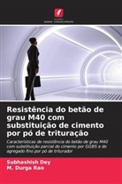 Subhashish Dey, M. Durga Rao - Resistência do betão de grau M40 com substituição de cimento por pó de trituração