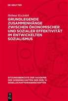 Helmut Koziolek - Grundlegende Zusammenhänge zwischen ökonomischer und sozialer Effektivität im entwickelten Sozialismus