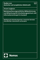 Vincent Jungbauer - Betriebsverfassungsrechtliche Mitbestimmung und Mitwirkung bei Entscheidungszentrum und Informationsmonopol im Ausland
