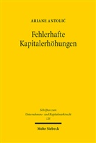 Ariane Antoli¿, Ariane Antolic - Fehlerhafte Kapitalerhöhungen