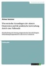 Aimee Sommer - Theoretische Grundlagen der akuten Depression und die praktische Anwendung durch eine Fallstudie