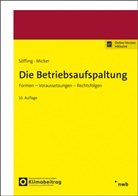 Lars Micker, Günter Söffing, Matthias Söffing - Die Betriebsaufspaltung