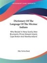 Silas Tertius Rand - Dictionary Of The Language Of The Micmac Indians