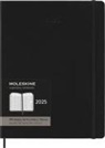 Moleskine 12 Monate Pro Wochen Notizkalender 2025, Pro XL, Schwarz