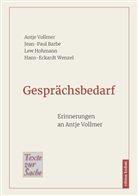 Jean-Paul Barbe, Lew Hohmann, Antje Vollmer, Hans-Eckardt Wenzel - Gesprächsbedarf