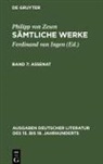 Philipp Von Zesen, Ferdinand Van Ingen, Ferdinand van Ingen - Philipp von Zesen: Sämtliche Werke - Bd 7: Assenat