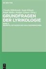 Claudia Hillebrandt, Sonja Klimek, Ralph Müller, Ralph Müller u a, Rüdiger Zymner - Lyrikologie - Band 2: Grundfragen der Lyrikologie 2