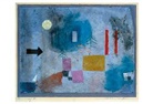 Postkarten. Large / Rote Säulen vorbeiziehend, Paul Klee / quer