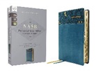 Zondervan - NASB, Personal Size Bible, Large Print, Leathersoft, Teal, Red Letter, 1995 Text, Thumb Indexed, Comfort Print