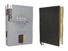 Zondervan - NASB, Personal Size Bible, Large Print, Genuine Leather, Calfskin, Black, Red Letter, 1995 Text, Comfort Print
