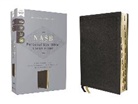 Zondervan - NASB, Personal Size Bible, Large Print, Genuine Leather, Calfskin, Black, Red Letter, 1995 Text, Thumb Indexed, Comfort Print