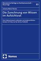 Johanna Maria Tönnies - Die Zurechnung von Wissen im Aufsichtsrat