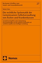 Rainer Heß - Die rechtliche Systematik der Gemeinsamen Selbstverwaltung von Ärzten und Krankenkassen