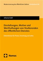 Johanna Groß - Einstellungen, Motive und Werthaltungen von Studierenden des öffentlichen Dienstes